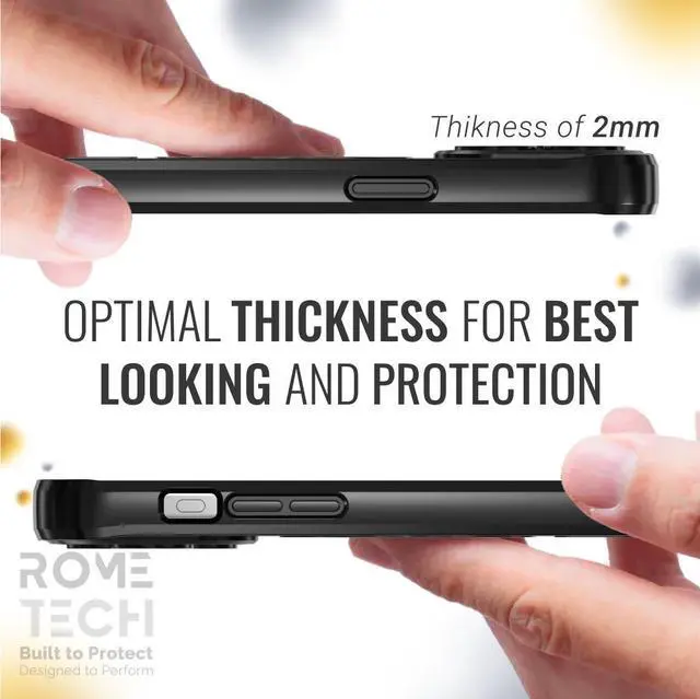 Alt view image 5 of 6 - Apple iPhone 14 Pro Max (2022) Rome Tech Clarity Case w/Magsafe - Black