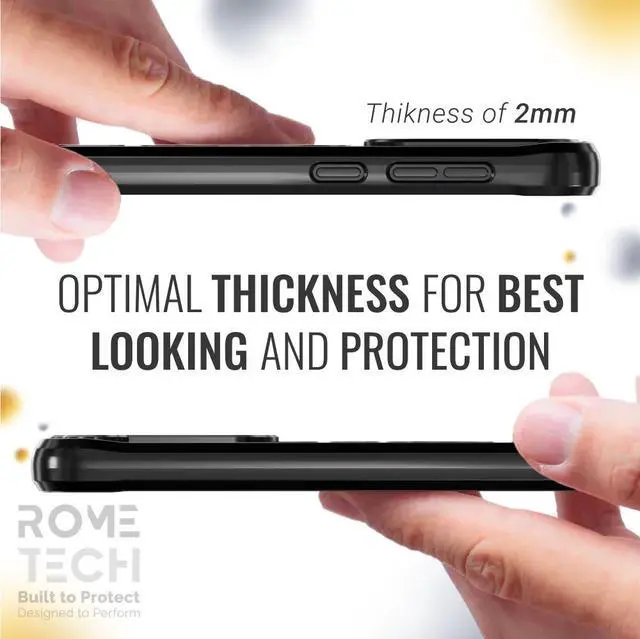 Alt view image 5 of 6 - Samsung Galaxy S23 FE (2023) Rome Tech Clarity Case w/Magsafe - Black