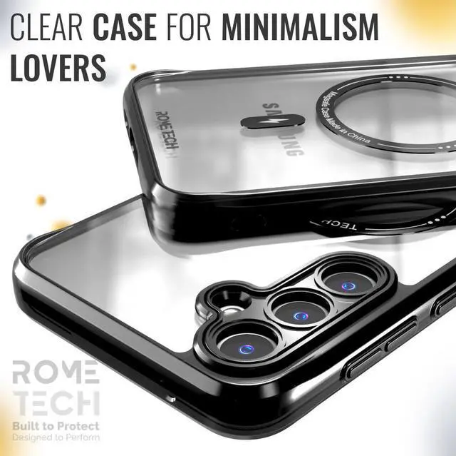 Alt view image 3 of 6 - Samsung Galaxy S23 FE (2023) Rome Tech Clarity Case w/Magsafe - Black