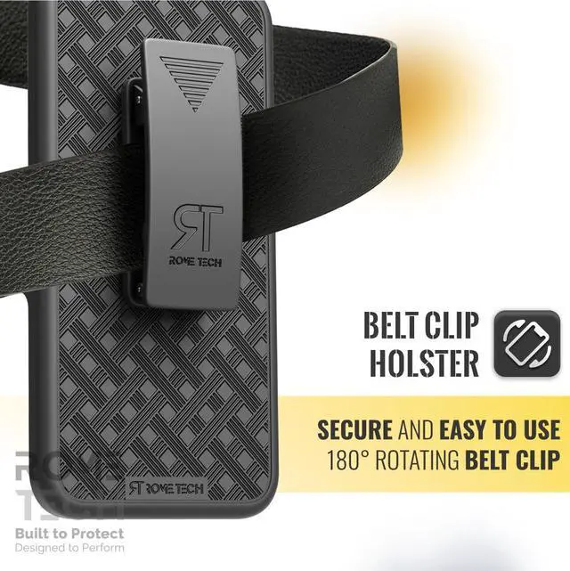 Alt view image 3 of 6 - Samsung Galaxy S24 Plus (2024) Rome Tech Shell Holster Combo Case - Black