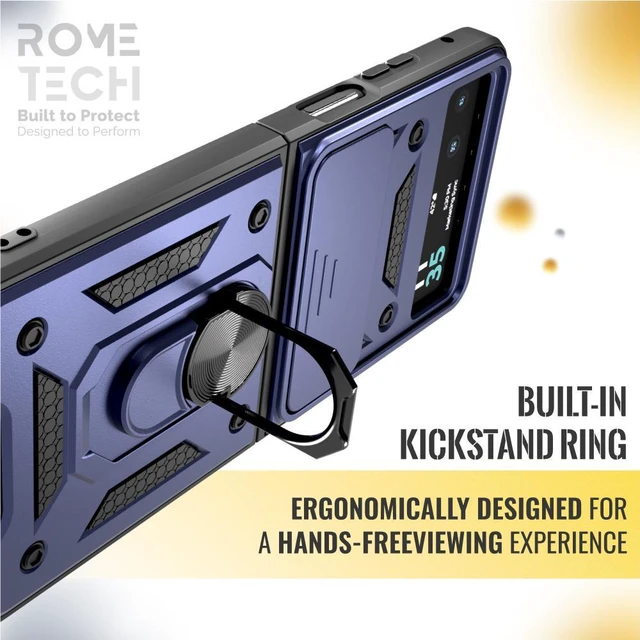Alt view image 5 of 7 - Rome Tech For Motorola Razr 2023/Razr 40 Armor Case with Camera Shutter