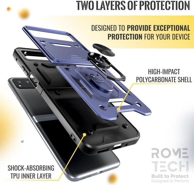 Alt view image 3 of 7 - Rome Tech For Motorola Razr 2023/Razr 40 Armor Case with Camera Shutter