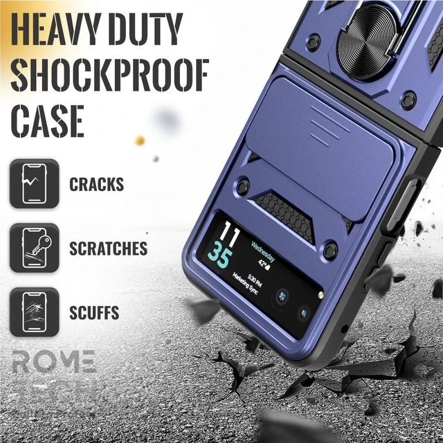 Alt view image 6 of 7 - Rome Tech For Motorola Razr 2023/Razr 40 Armor Case with Camera Shutter