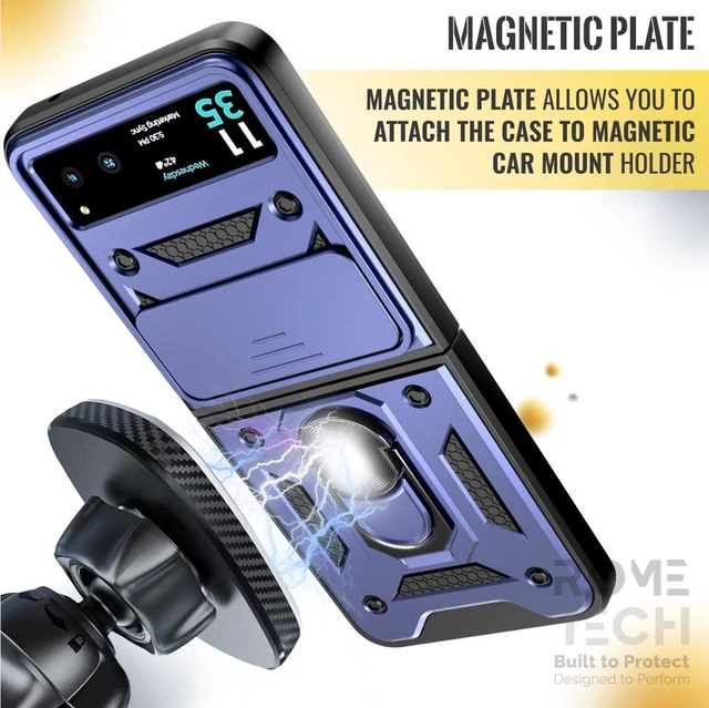 Alt view image 4 of 7 - Rome Tech For Motorola Razr 2023/Razr 40 Armor Case with Camera Shutter