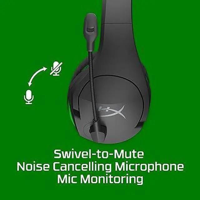 Alt view image 17 of 20 - HyperX CloudX Stinger Core - Wireless Gaming Headset (Black-Green) - Xbox