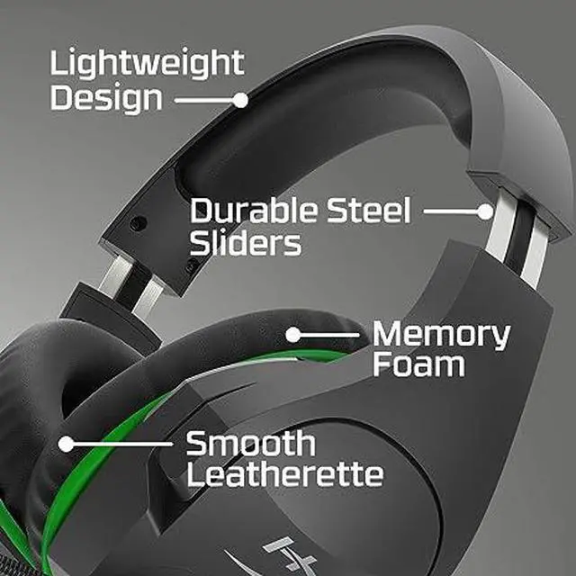 Alt view image 20 of 20 - HyperX CloudX Stinger Core - Wireless Gaming Headset (Black-Green) - Xbox