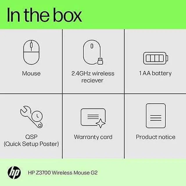 Alt view image 6 of 17 - HP Z3700 G2 Wireless Mouse - Natural Silver, 66Z09AA#ABL