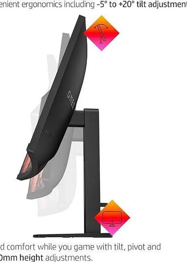 Alt view image 5 of 12 - OMEN HP 31.5 inch QHD 165Hz Curved Gaming Monitor AMD Freesync Anti-Glare