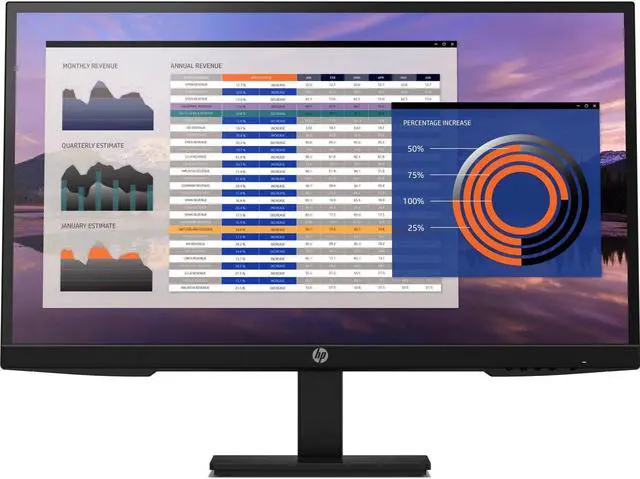 Main image of HP 27H G4 27" IPS FHD 60Hz Desktop Monitor 5ms,16:9, Height and Tilt Adjustment Built-in Dual Speakers - for Hybrid Workers, Black - 737K9AA