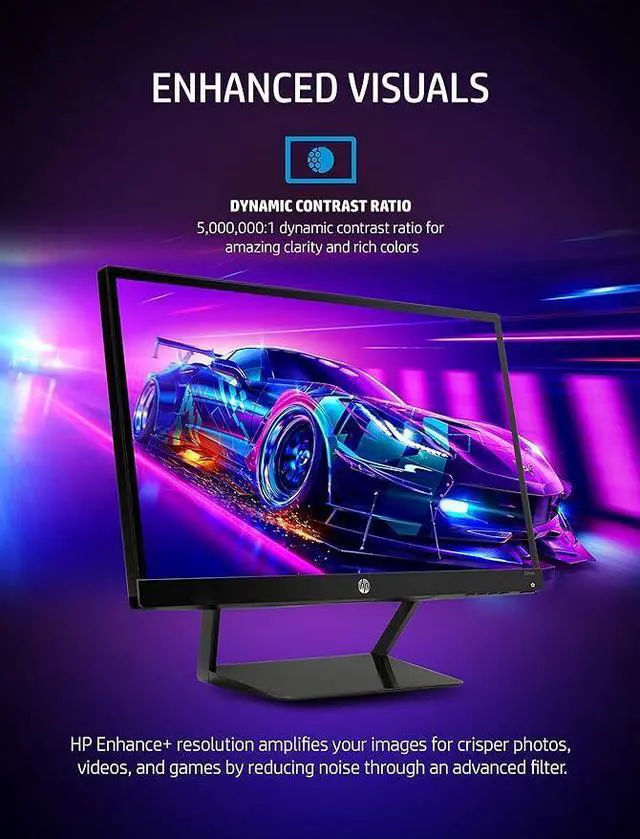 Alt view image 5 of 6 - HP Pavilion 22CWA 21.5 IPS LED Display Monitor 1920x1080 Full HD HDMI VGA