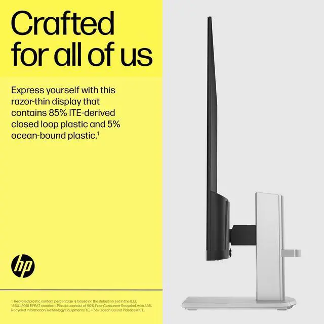 Alt view image 11 of 12 - HP M24h 23.8" FHD (1920 x 1080) IPS Monitor 75 Hz, 300 nits, 5ms GtG AMD FreeSync, HP Eye Ease HDMI, VGA