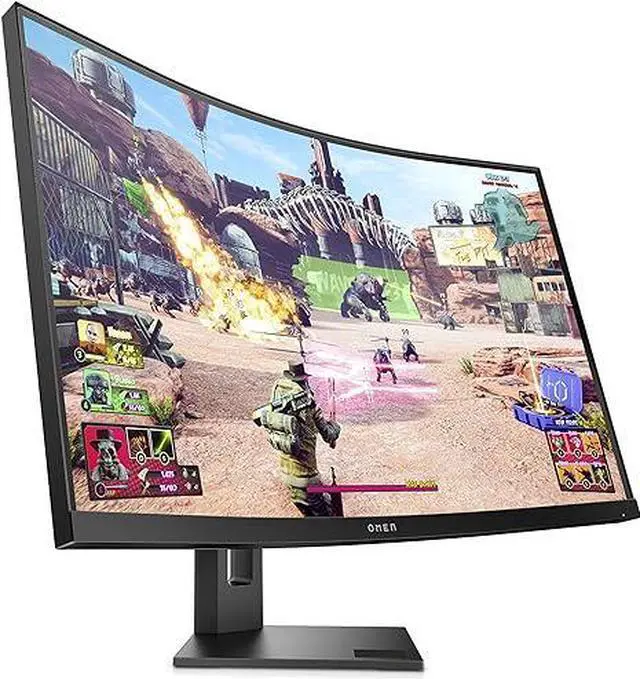 Alt view image 3 of 12 - HP OMEN 27" QHD VA LCD Curved Gaming Monitor 1440p, 240 Hz, 16:9, 1ms FreeSync, DisplayPort & HDMI - 35D67AA