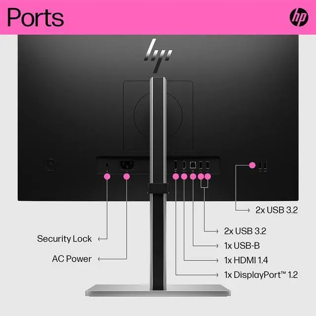 Alt view image 2 of 9 - HP E24T G5 Touchscreen FHD Monitor 75Hz 5ms Vesa Pivot Tilt Swivel Height Adjust
