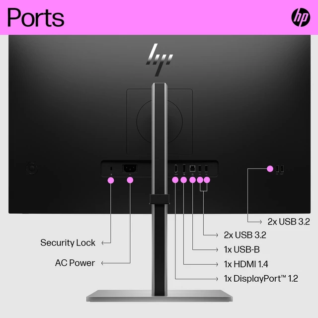 Alt view image 5 of 9 - HP E27q G5 27" QHD PC Monitor IPS 75Hz 5ms Height Adjust Tilt Swivel Pivot Black