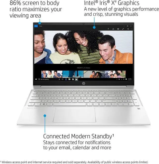 Alt view image 6 of 10 - HP Pavilion 15-eg3097nr 15.6" 16GB 512GB SSD Core i7-1355U 3.7GHz WIN11H, Natural Silver