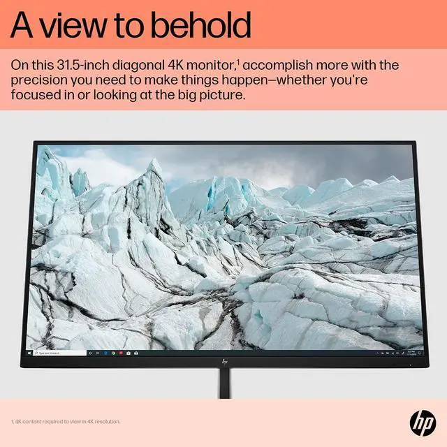 Alt view image 4 of 10 - HP E32k G5 4K UHD USB-C Monitor IPS LED 60Hz 5ms Height Adjust Tilt Swivel Pivot