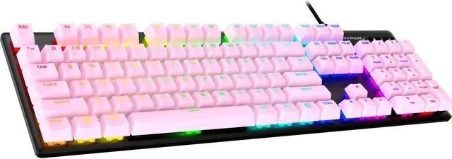 Alt view image 5 of 6 - HyperX PBT Keycaps Full Key Set Double Shot English US Layout 104 Keys Pink
