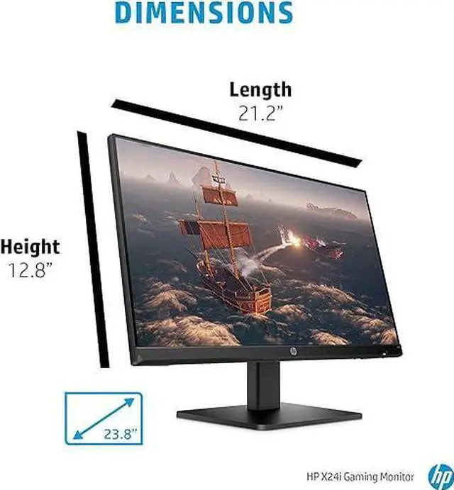 Alt view image 3 of 5 - HP X24i 24-inch Full HD IPS Gaming Monitor Tilt Adjustment AMD FreeSync Black