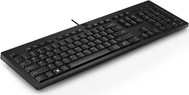 Alt view image 4 of 6 - HP 125 Wired Keyboard Full Size for PCs USB-A Port Tilt Feet Adjustable, Black