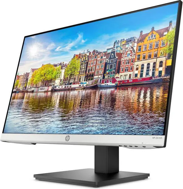 Alt view image 3 of 5 - HP 24mh FHD Monitor 23.8-inch IPS Speaker VESA Mounting Height Tilt Adjustment