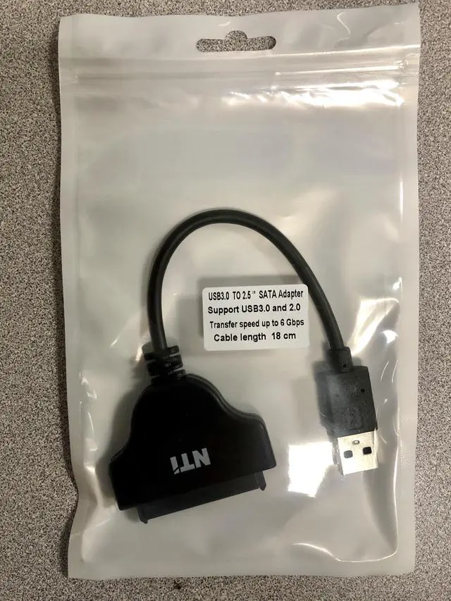 Alt view image 5 of 5 - NTI SATA-to-USB 3.0/2.0 Adapter Cable