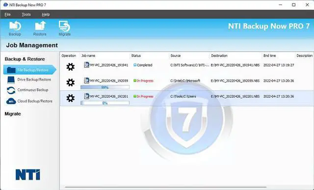 Alt view image 4 of 6 - NTI Backup Now PRO (1-PC)