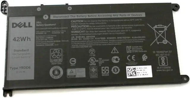Alt view image 5 of 7 - New Dell OEM Original Inspiron 5481 2-in-1 42Wh 3-cell Laptop Battery YRDD6