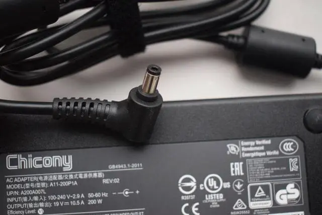 Alt view image 3 of 3 - New Genuine CLevo P670HP6-G Gaming Laptop AC Power Adapter Charger 200W