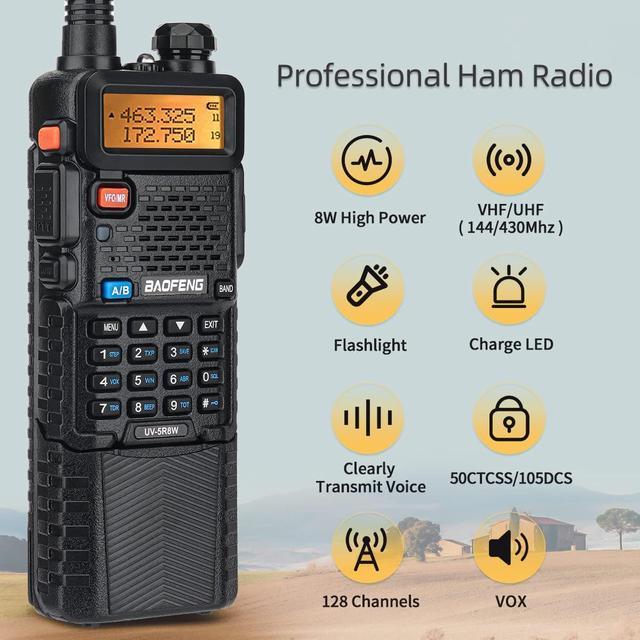  BaoFeng UV-5R 8W Ham Radio Handheld UV5R Dual Band