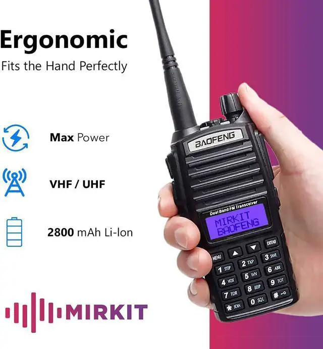 Alt view image 4 of 4 - Baofeng Ham Radio UV-5RA 2022 5W Power FCC Approved 1800 mAh Li-ion Battery Mirkit Edition and Lanyard Mirkit Ham Radio Operator, Walkie Talkies Dual Band Two Way Radios