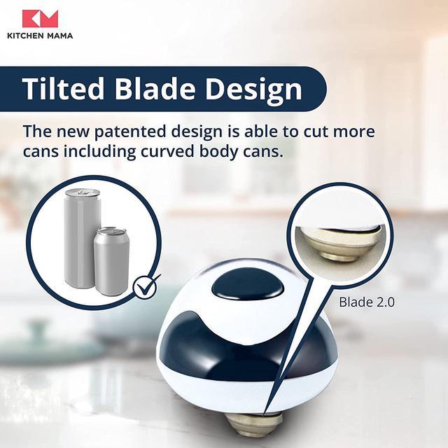 Kitchen Mama Auto 2.0 Electric Can Opener: Upgraded Blade Open Cans of Any  Shape - Automatic, Hands Free, Smooth Edge, Food-Safe, Battery Operated,  Christmas Gift Ideas, YES YOU CAN (Marble Black) 
