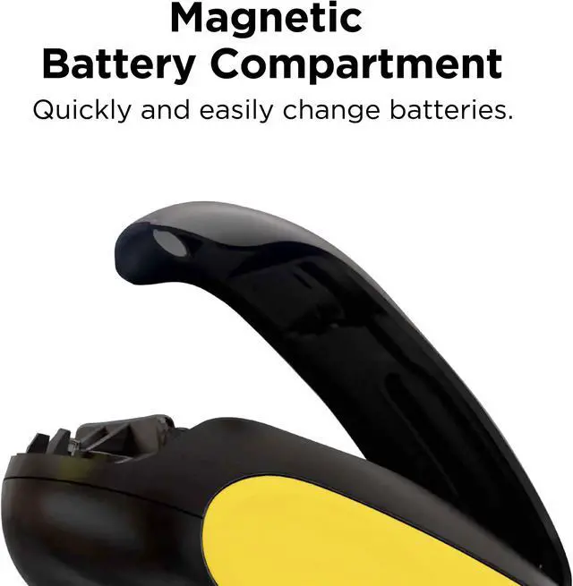 Alt view image 4 of 6 - Kitchen Mama One-To-Go Electric Can Opener: Open Cans with One Press- Auto Detect Any Can Shapes, Auto-Stop As Task Completes, No Sharp Edge, Handy with Lid Lift, Battery Operated Can Opener (Yellow)