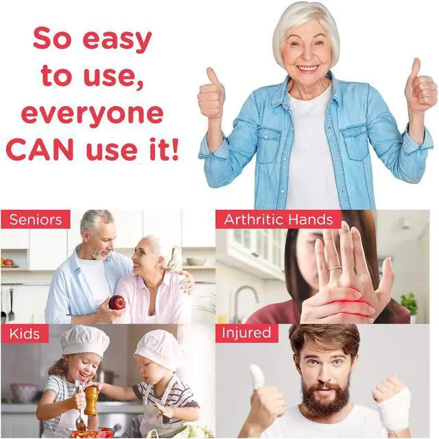 Alt view image 5 of 6 - Kitchen Mama Electric Can Opener: Open Your Cans with A Simple Push of Button - Smooth Edge, Food-Safe and Battery Operated Handheld Can Opener(White)