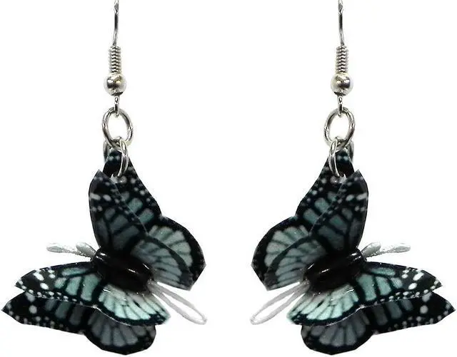 Main image of 3D Butterfly Fluttering Animal Dangle Earrings - Womens Fashion Handmade Jewelry Boho Accessories