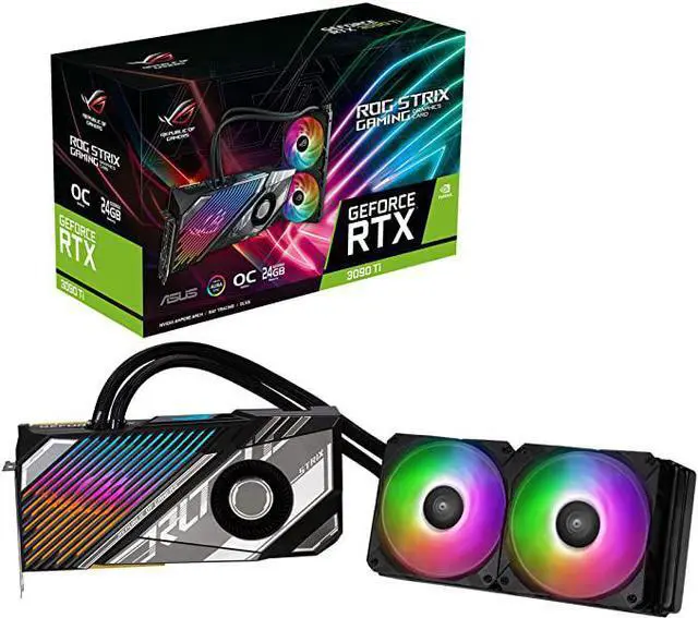 Alt view image 5 of 6 - ASUS ROG Strix LC NVIDIA GeForce RTX 3090 Ti OC Edition Gaming Graphics Card (PCIe 4.0, 24GB GDDR6X, HDMI 2.1, 240mm Radiator, 600mm Tubing, GPU Tweak) ROG-STRIX-LC-RTX3090TI-O24G-GAMING