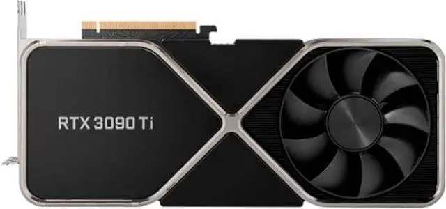 Main image of NVIDIA GeForce RTX 3090 Ti Founders Edition Graphics Card 24GB GDDR6X - Titanium and Black
