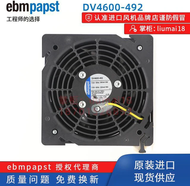 Alt view image 3 of 5 - Original German ebmpapst fan DV4650-470 DV4600-492 12038 Rittal cabinet fan