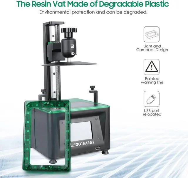 Alt view image 7 of 7 - Elegoo Mars 2 Reddit Liked #1 Value Resin 3D Printer w/ 20% MORE Clarity than Photon, Sonic