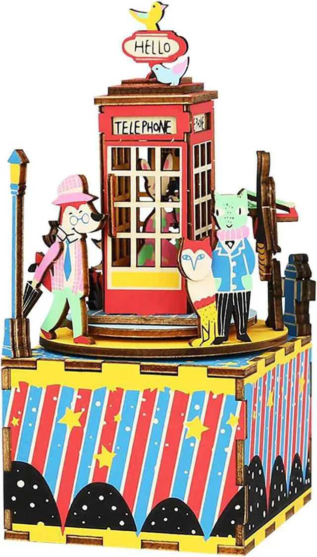 Main image of DIY 3D Music Box Puzzle - Phone Booth - 71pcs