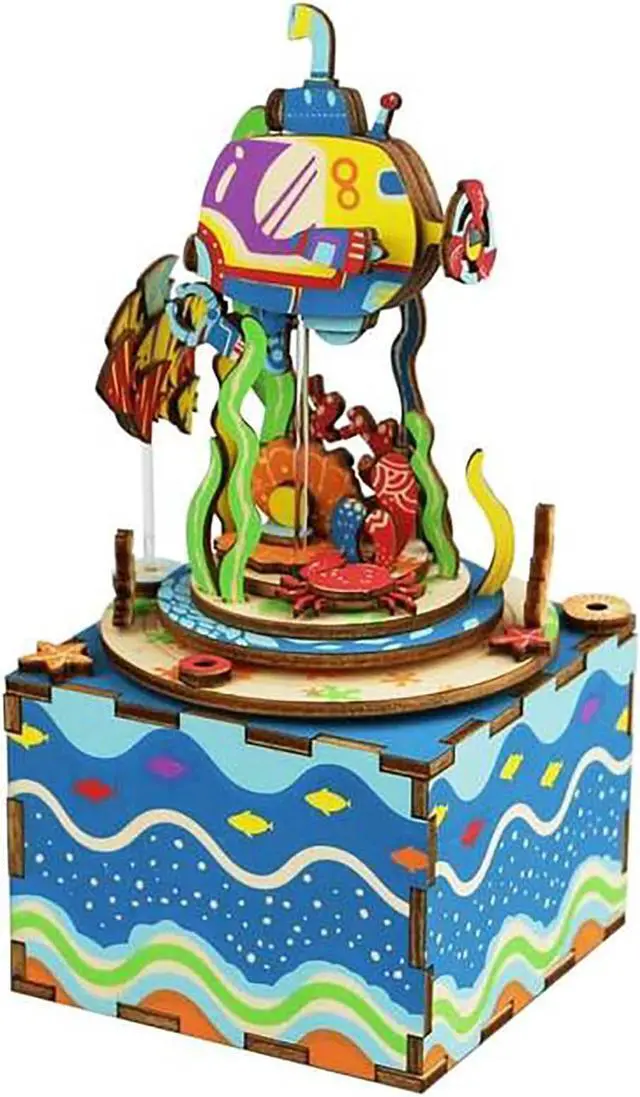 Main image of DIY 3D Music Box Puzzle - Under the Sea - 81pcs