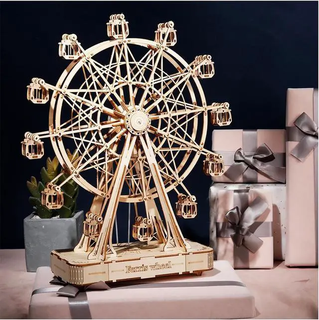 Alt view image 3 of 3 - DIY 3D Music Box Puzzle - Ferris Wheel - 232 pcs