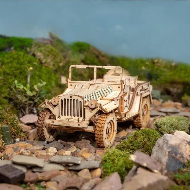 Alt view image 2 of 3 - DIY 3D Puzzle - Jeep Army Car - 369pcs