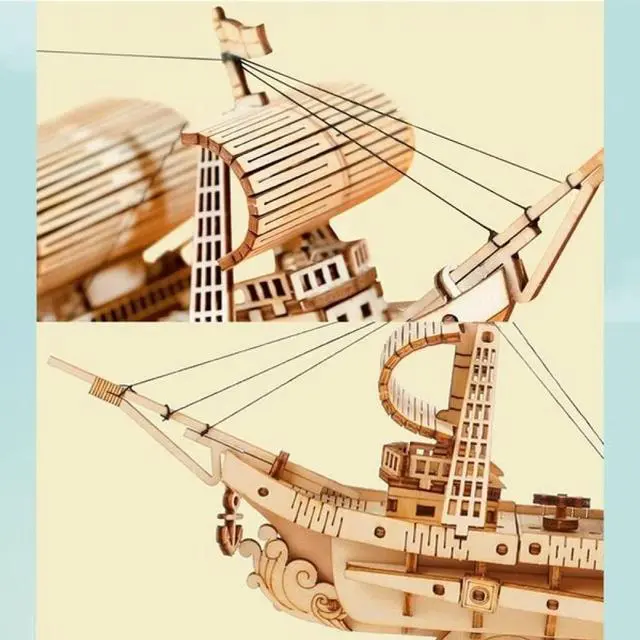 Alt view image 3 of 3 - DIY 3D Puzzle - Sailing Ship - 118pcs