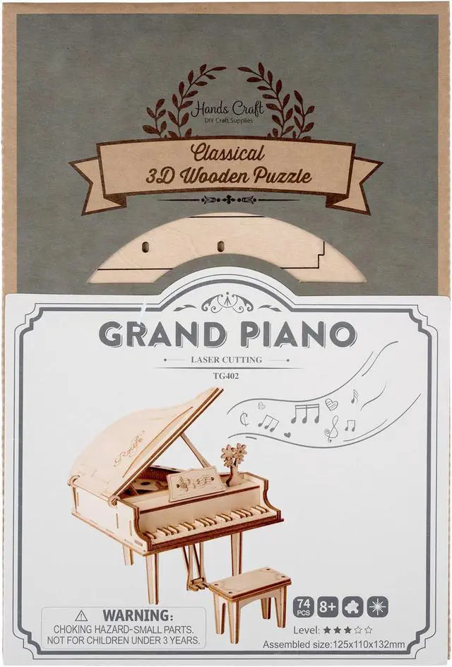 Alt view image 2 of 3 - DIY 3D Puzzle - Piano - 74pcs