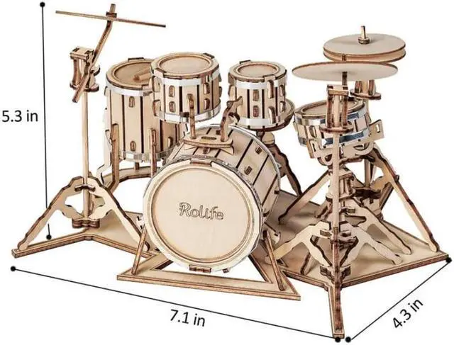 Alt view image 2 of 3 - DIY 3D Puzzle - Drum Kit - 246pcs