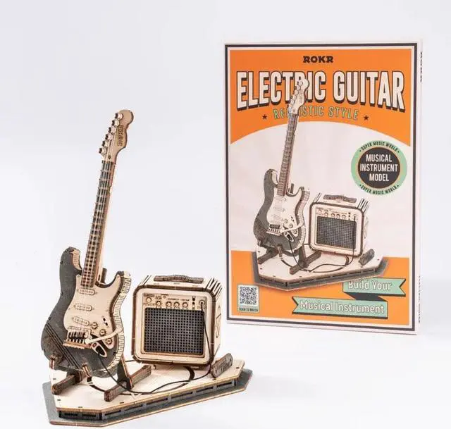 Alt view image 2 of 3 - DIY 3D Puzzle - Electric Guitar - 140 pcs (ROKR)