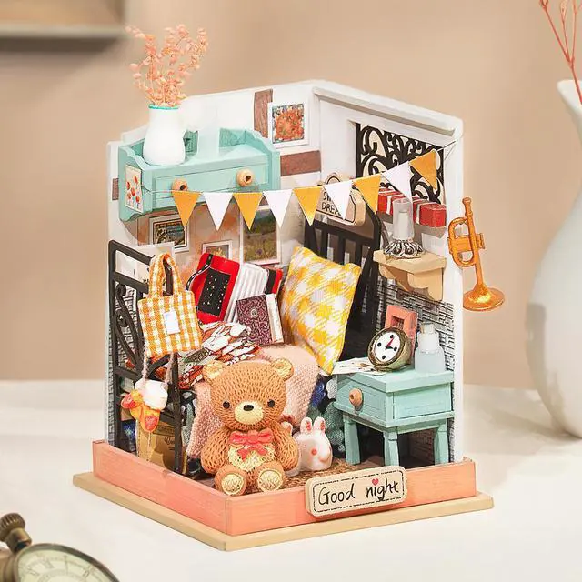 Alt view image 3 of 3 - DIY 3D House Puzzle - Sweet Dream Bedroom 34 pcs