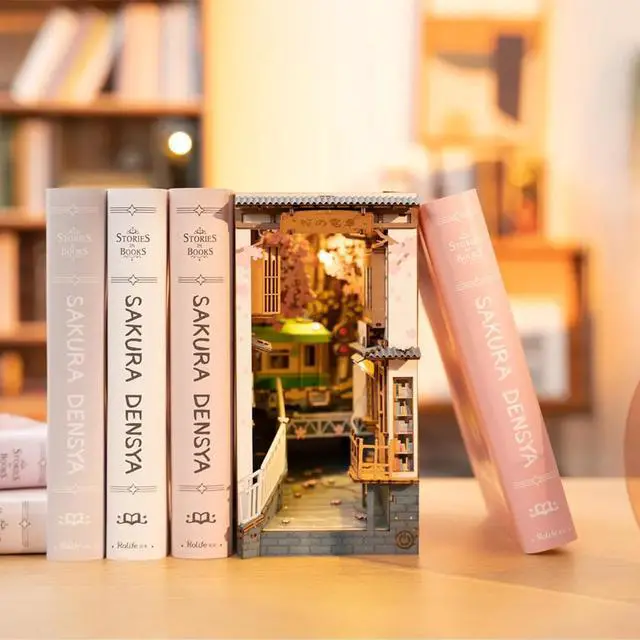 Alt view image 3 of 3 - DIY 3D Book Nook Kit - Sakura Densya 340 Pcs