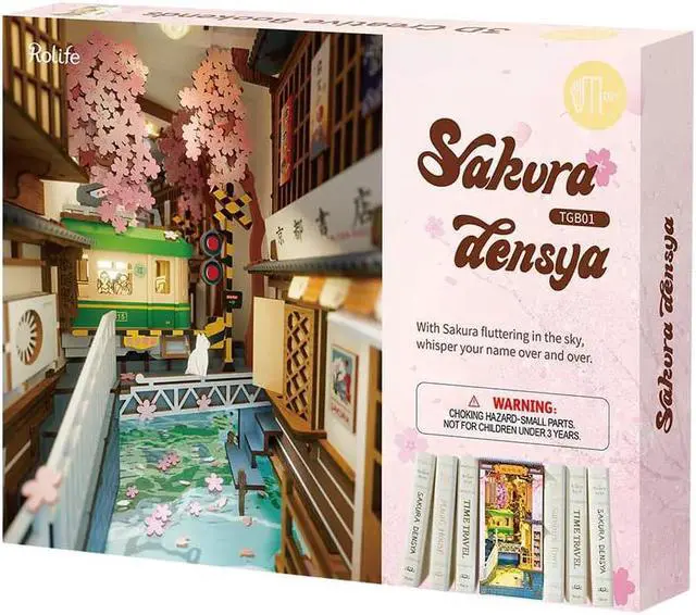 Alt view image 2 of 3 - DIY 3D Book Nook Kit - Sakura Densya 340 Pcs