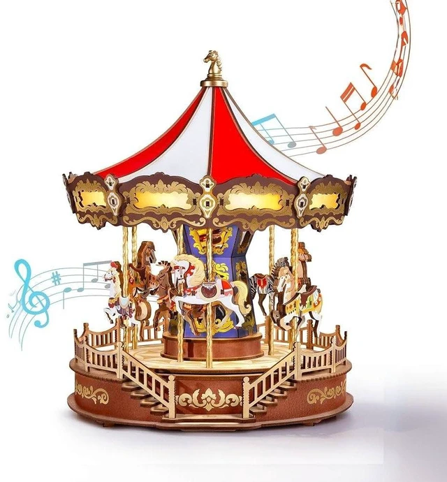 Main image of DIY 3D Music Gear Puzzle - Classic Carousel 265 pieces